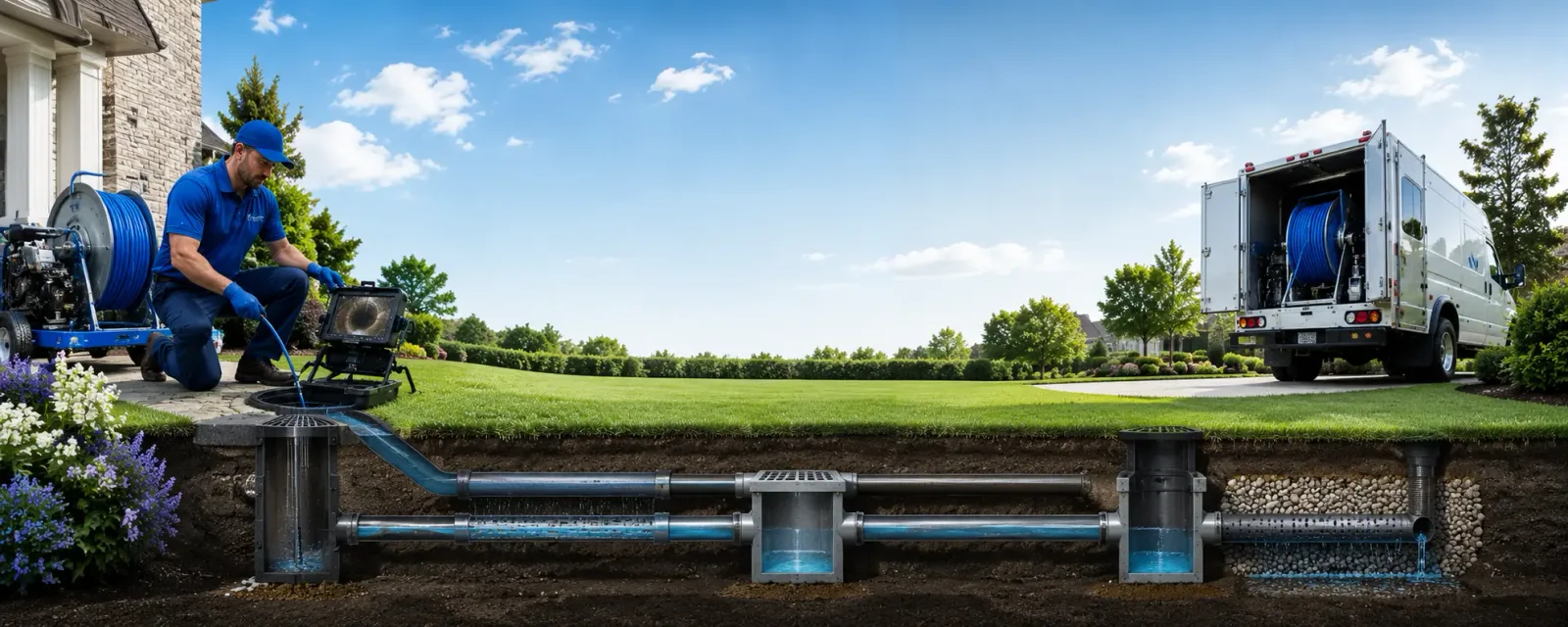 Outdoor drain cleaning information for Andrews, IN